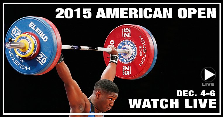 TeamUSA's tweet photo. Tune in NOW for LIVE coverage of the @USWeightlifting #AmericanOpen2015!

 https://t.co/Mb1alh5n8m https://t.co/ZkQ3fQDa8f