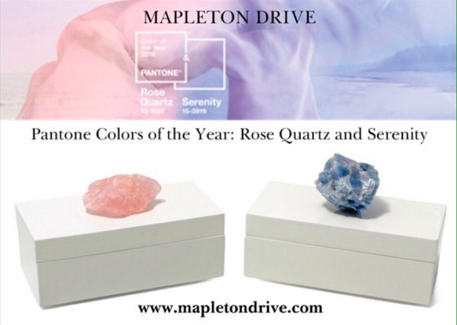 MapletonDrive's tweet image. Bring the 2016 Pantone colors of the year in your home with our new lacquer boxes! #pantone2016 #pantonecolors