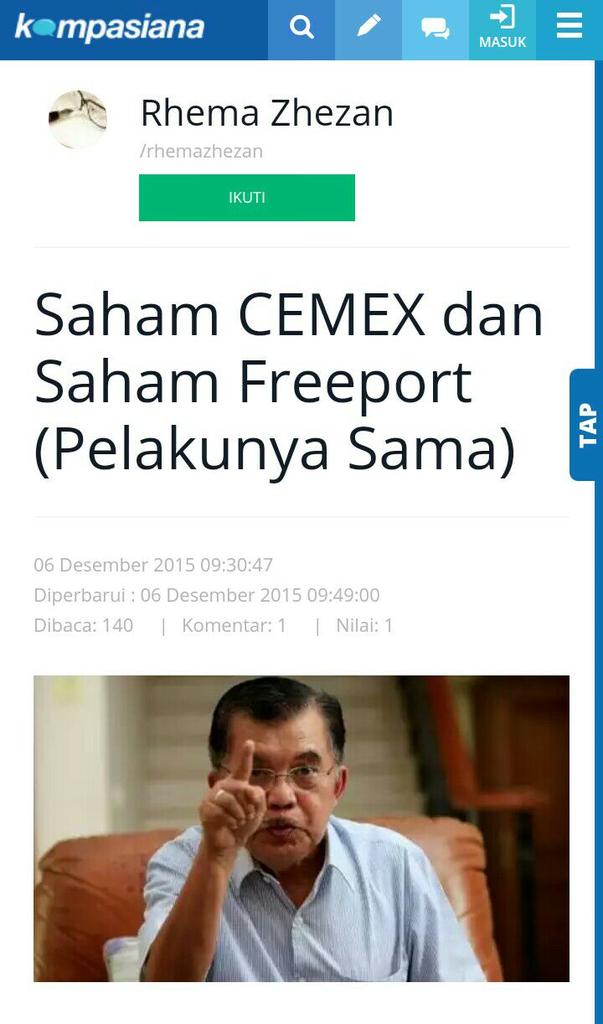 karma4basuki's tweet photo. Saham CEMEX dan Saham #Freeport.. Pelakunya Sama? https://t.co/FhBcD418Fn… @fadlizon @IndraJPiliang @yani_bertiana https://t.co/4udHVpsOq9