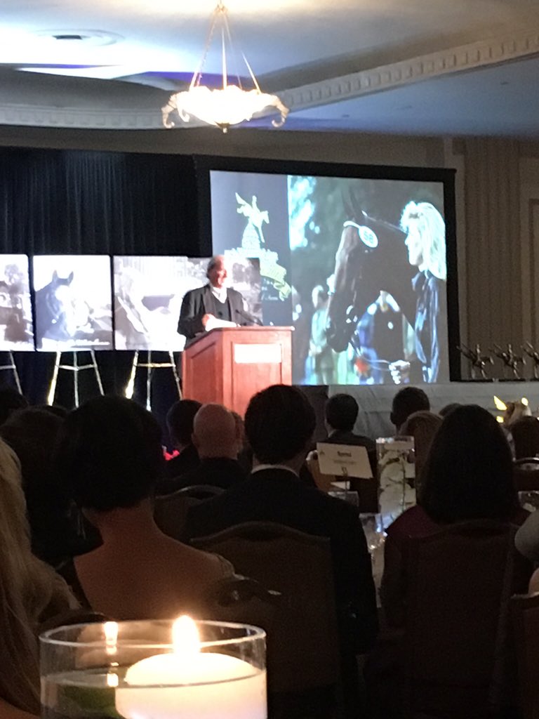 eventingnation's tweet photo. Capt. Mark Phillips honoring Molokai, a true TB legend of the sport https://t.co/lLgC7oAKUH #useaconvention https://t.co/DUKfYUz6db