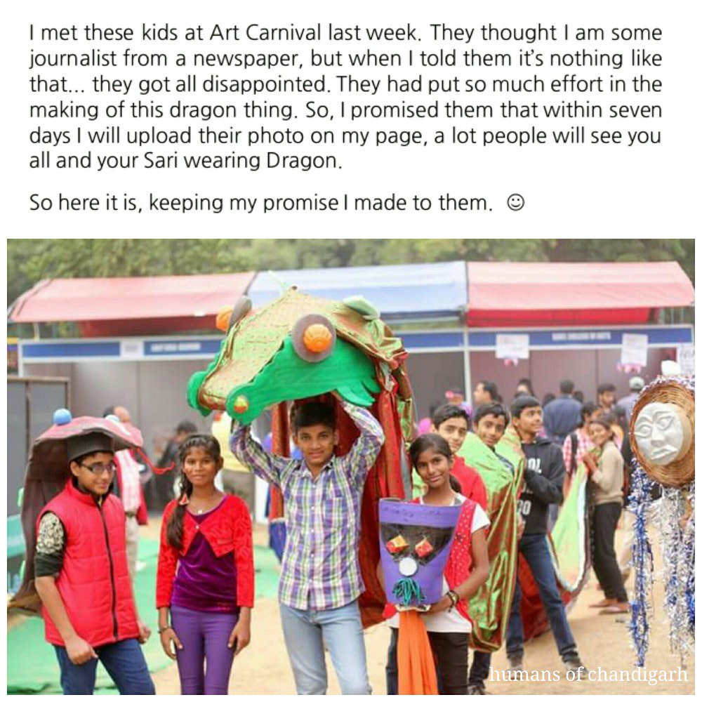 humanschd's tweet photo. #chandigarh #art #carnival #kids #creative #dragon #sari https://t.co/xxKb4wVtKz