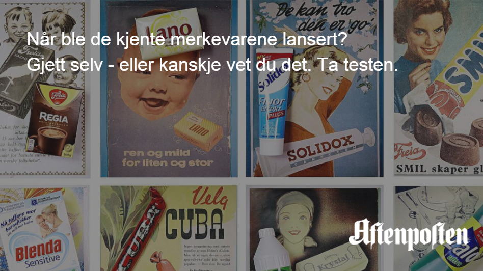 ValvikM's tweet photo. Vet du når Zalo ble lansert? eller Freia kakao? Eller @Nidarsjokolade Cuba? Her er quizen: https://t.co/INbnwGBfmc https://t.co/14O69CYCJR