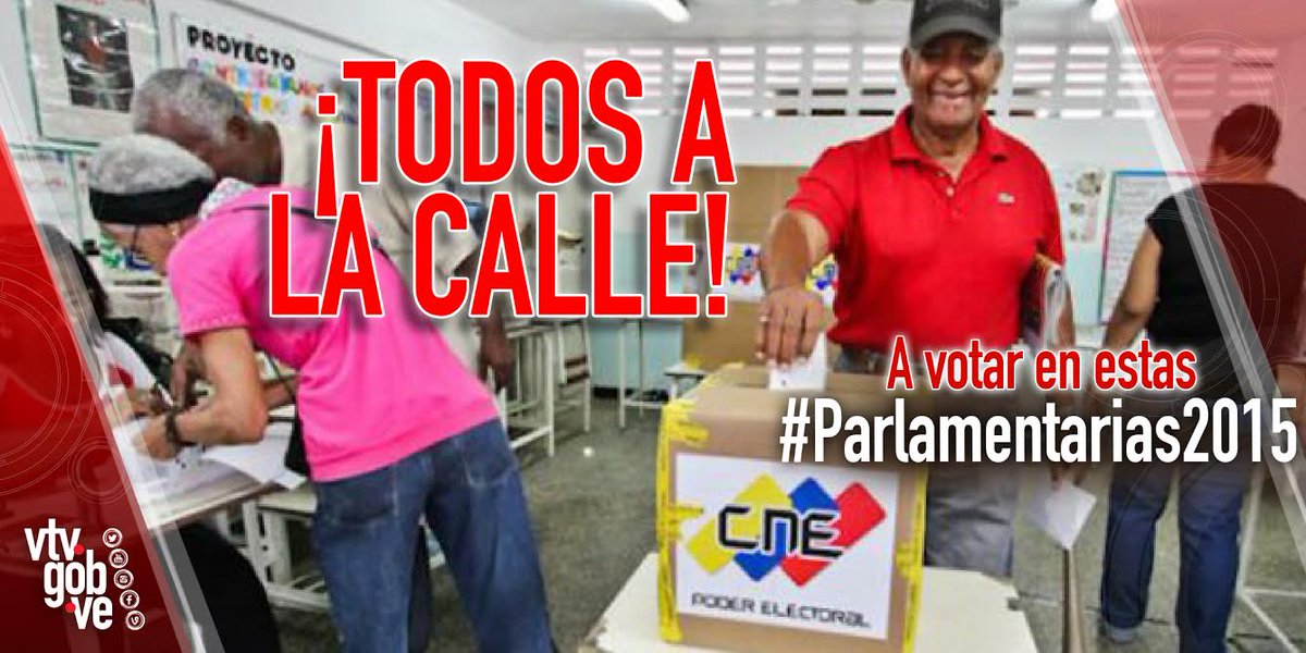 VTVcanal8's tweet photo. ¡No te quedes en casa y únete al combate por la democracia! Sé el protagonista de estas #Parlamentarias2015 https://t.co/bAMXMyYczu