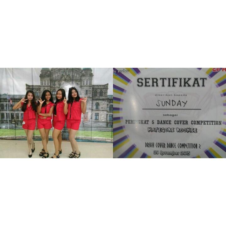 Congrast sunday 💞 maaf nihh baru di share skrng first win for sunday rank 5 🎊