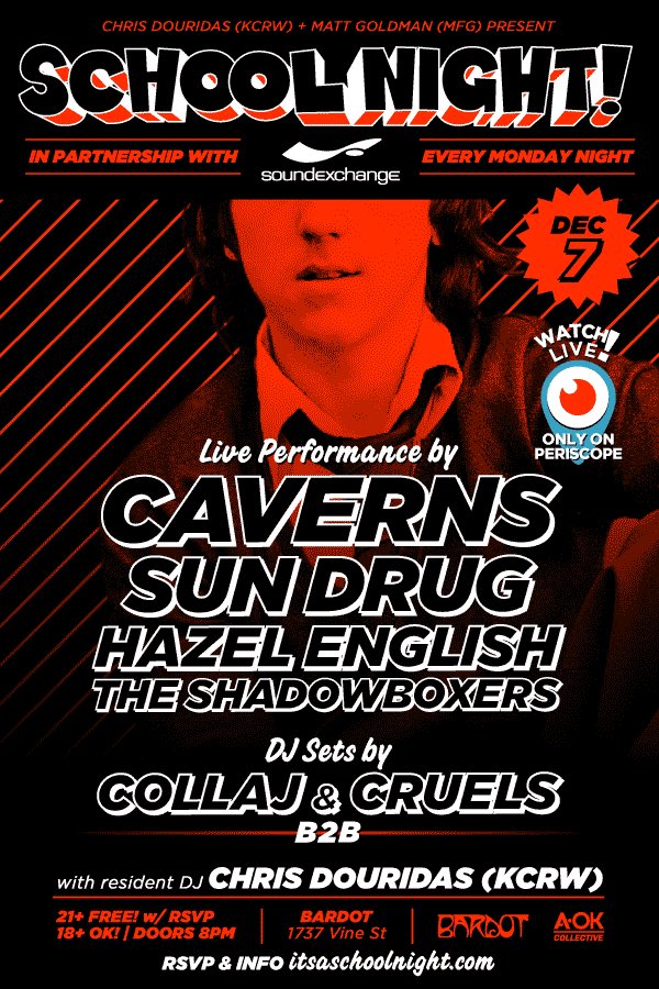 Thanks <a href="/maddollliza/">Liza Richardson</a> 🙏🏼for playing <a href="/sun_drug/">Sun Drug</a> + mentioning Monday's show at <a href="/Bardot_Hllywd/">Bardot</a> bit.ly/1HO4zGT