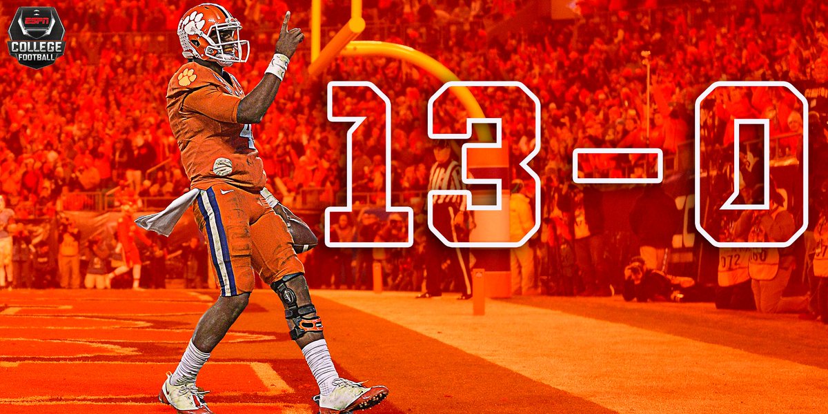 ESPNCFB's tweet photo. Only 1 team finishes the regular season undefeated... https://t.co/6rb6PTk1tF