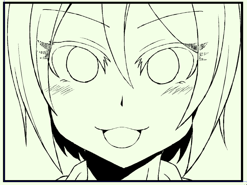 塩見しゅうこーんさん可愛く描けた。こういう風にまつ毛と髪が重なる部分を縦線で処理するの好き 