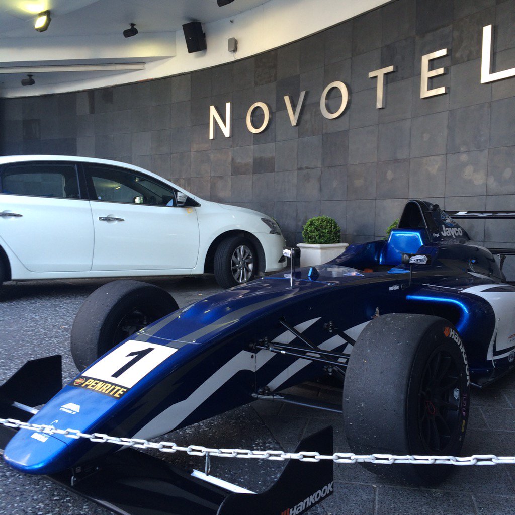 Formula4AU's tweet photo. The #F4AU champion's car park. Right out the front for tonight's awards presentation. #F4Awards https://t.co/ONguUzVSuV