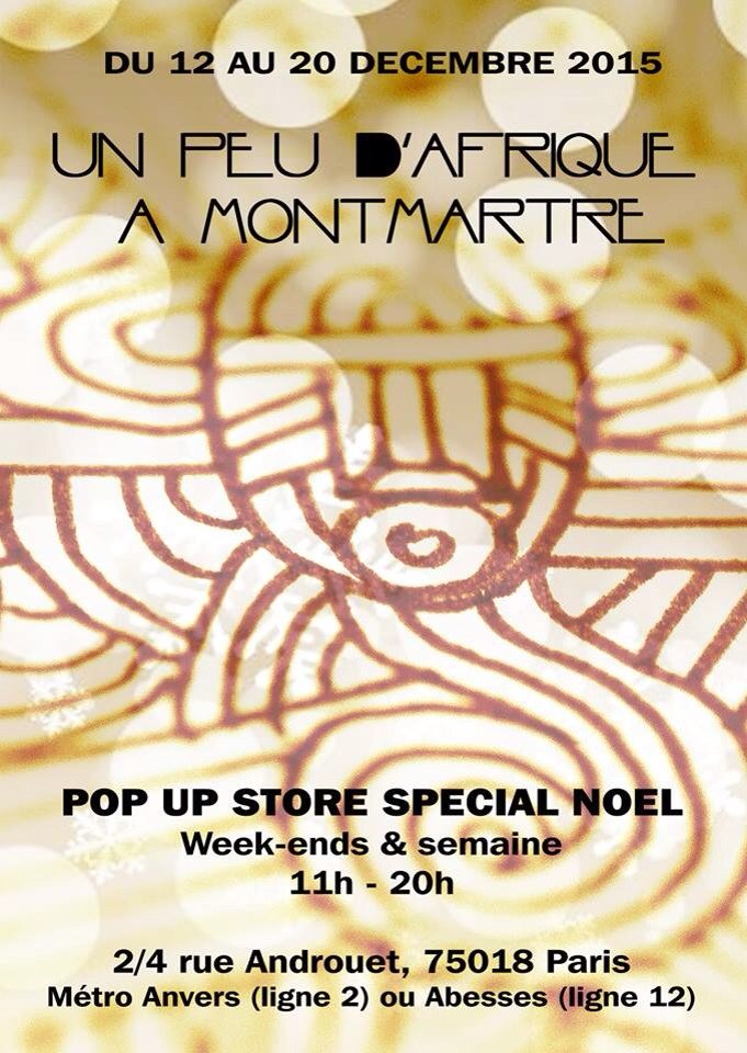 caran_paris's tweet photo. Pop-Up store un peu d'Afrique à Montmartre: J-7. Vous cherchez des cadeaux originaux pour les fêtes de Noël? Rdv ici https://t.co/AZFYZQyad6