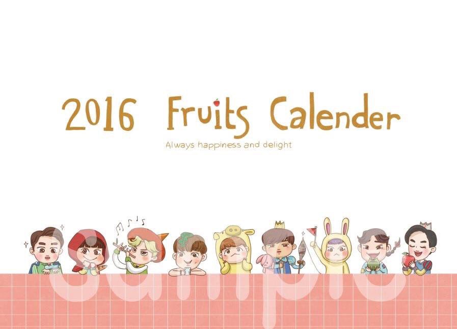 pcy_with's tweet photo. 【fruits calender2016】
박열매찬열이@fruitschanyeol様
製作のカレンダー、まだお問い合わせがあるのであと若干名お受けしようと思います

購入希望の方は@下さい^ ^
トータルで約2500円位です。 https://t.co/83THoQhJJX