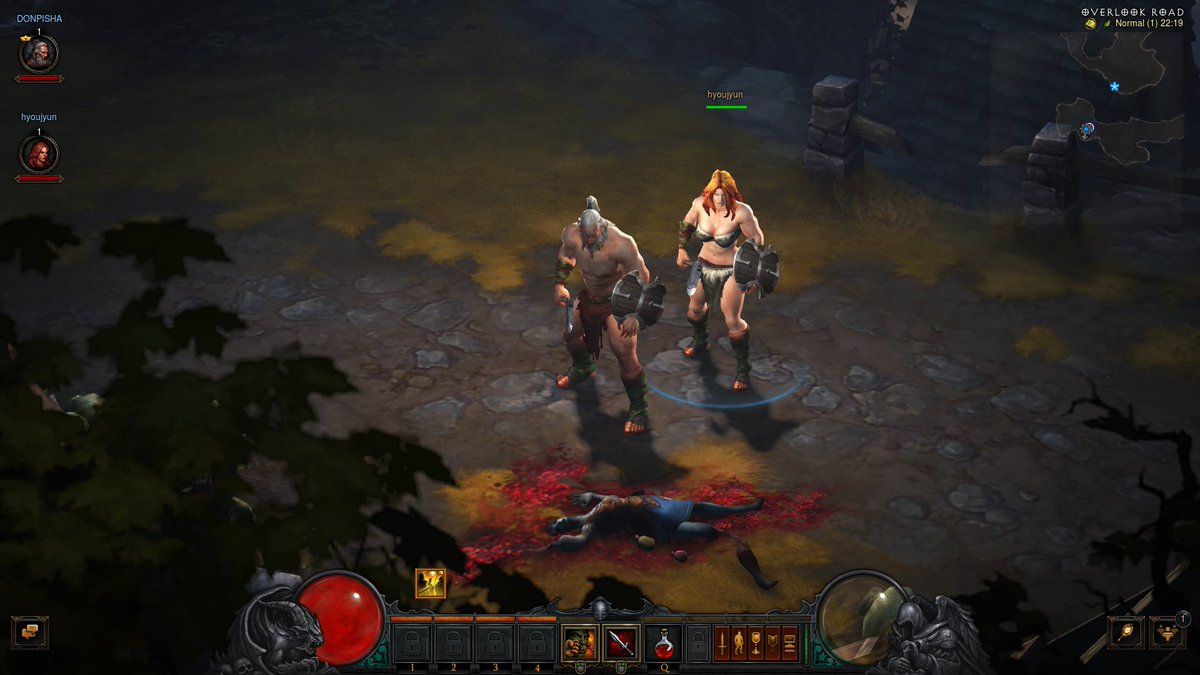 ドンピシャ へそのあな 何も考えずボーッとできるゲームやりたいって事でディアブロ3で脳筋夫婦結成しました T Co Ty56lh1zco