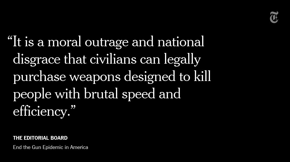 End the gun epidemic in America nyti.ms/1Rwsblr via @NYTOpinion
