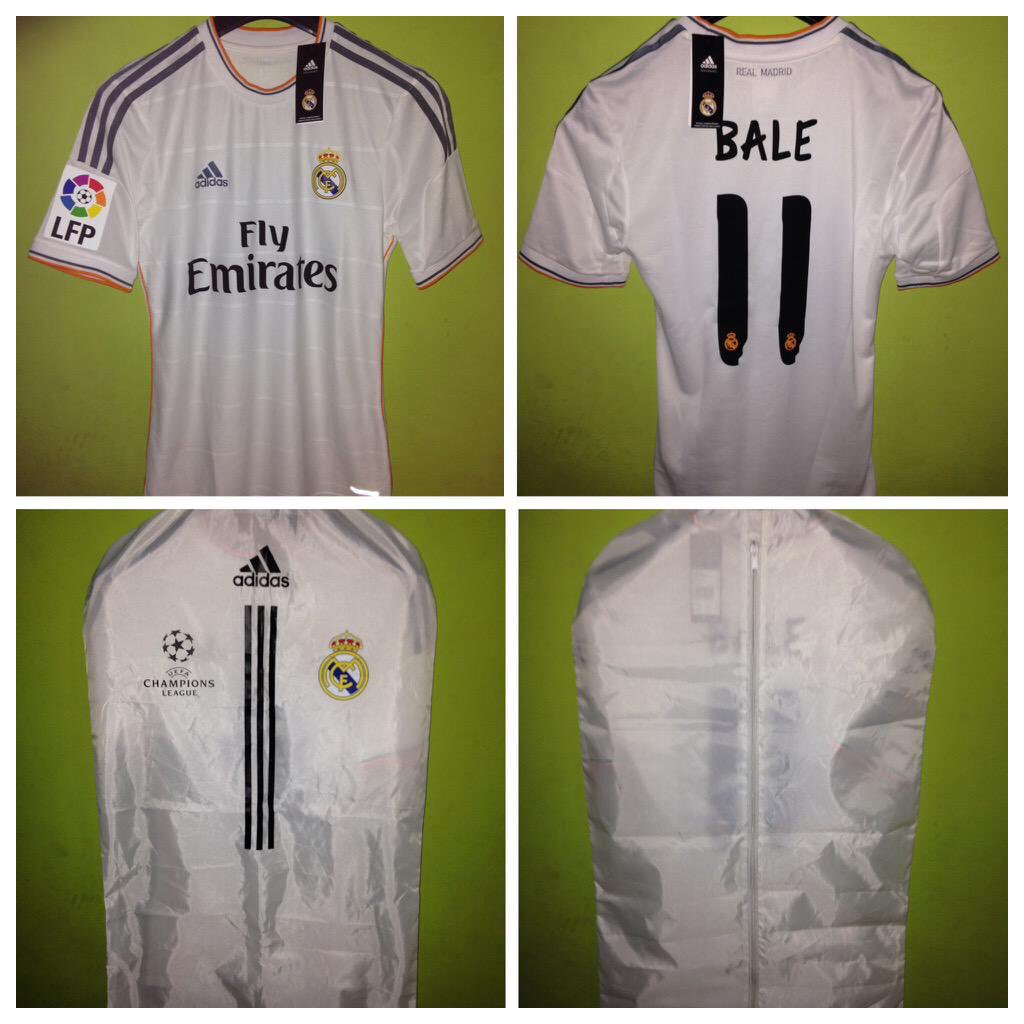 Barangkali ada yang minat jersey player issue. Nameset gareth bale. Jersey yang bakal dipake pemain nih