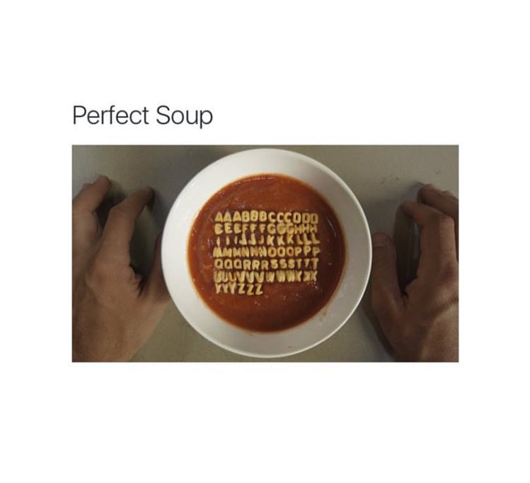 OCDPosting's tweet image. Abc soup lol!!