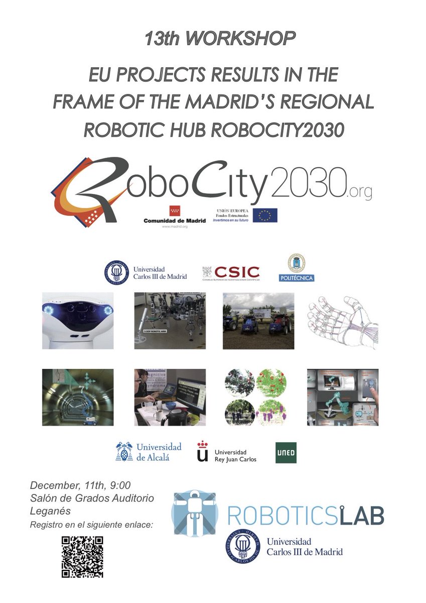 RoboCity16's tweet photo. Ojo, no confundáis @RoboCity13 con 13th Workshop de @RoboCity2030 (11 dic). Nos es lo mismo aunque somos los mismos. https://t.co/8fyk9jhnjy