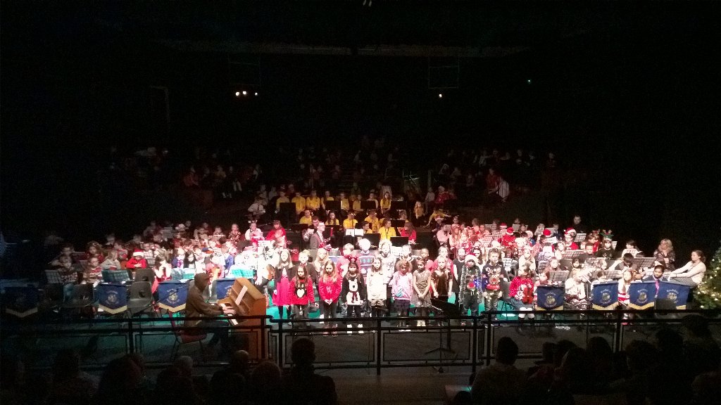 RochdaleMusic's tweet photo. RMS Christmas Cracker 1st concert up and running. Primary schools Orchestra and Alkrington Choir. https://t.co/Fr4Qd5MmQC