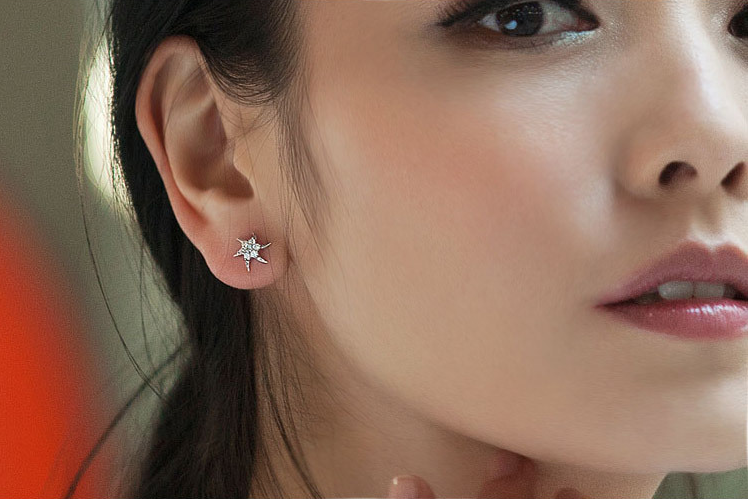 Sea star - 925 Silver + Zirconia (GW-Earrings-E-0012) - See more at: flirtism.net/index.php?rout…