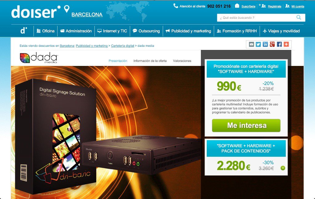 #DSiBASIC una solución #DigitalSignage para publicidad en pantallas en el punto de venta <a href="/DSibcn/">Digital Signage BCN</a>