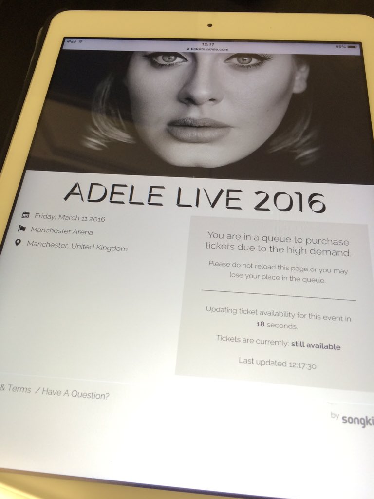 KellGaff's tweet photo. Got more chance of doing my own sell out tour than I have getting a ticket for Adele 😤😩 #adeletickets https://t.co/LnpmH2c5Z5