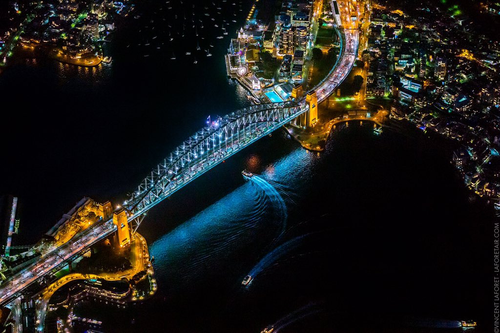Sydney Harbor Bridge <a href="/LaforetAIR/">The AIR Project</a> image of the day. Books &amp; lithos shipping now - laforetair.com
