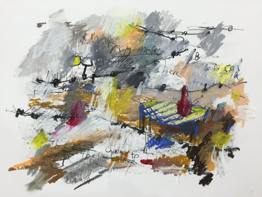 ICHINLR's tweet photo. noon/Prague #art #oilpastel #contemporary #paper #artwork #imagination #intuition #Prague #composition #feeling https://t.co/KhxdbDIEes