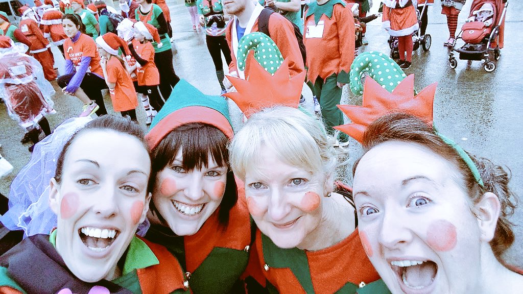rachelle_barlow's tweet photo. More than a little excited before the start! #SantaDash @WelshHearts #runningforLaura https://t.co/CBAcxWJ1mx