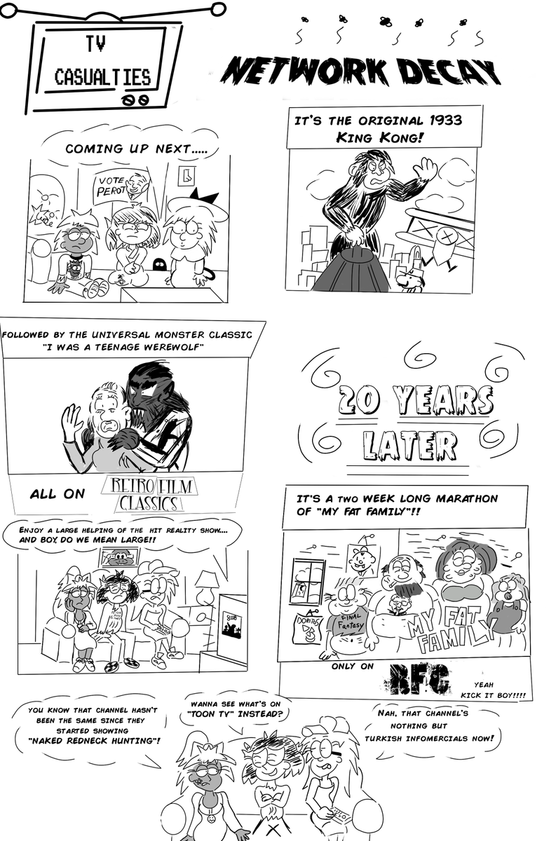 Matt_Croc's tweet photo. comic i did on networks that change formats #networkdecay #channeldrift https://t.co/2QHe7Ugv7P
