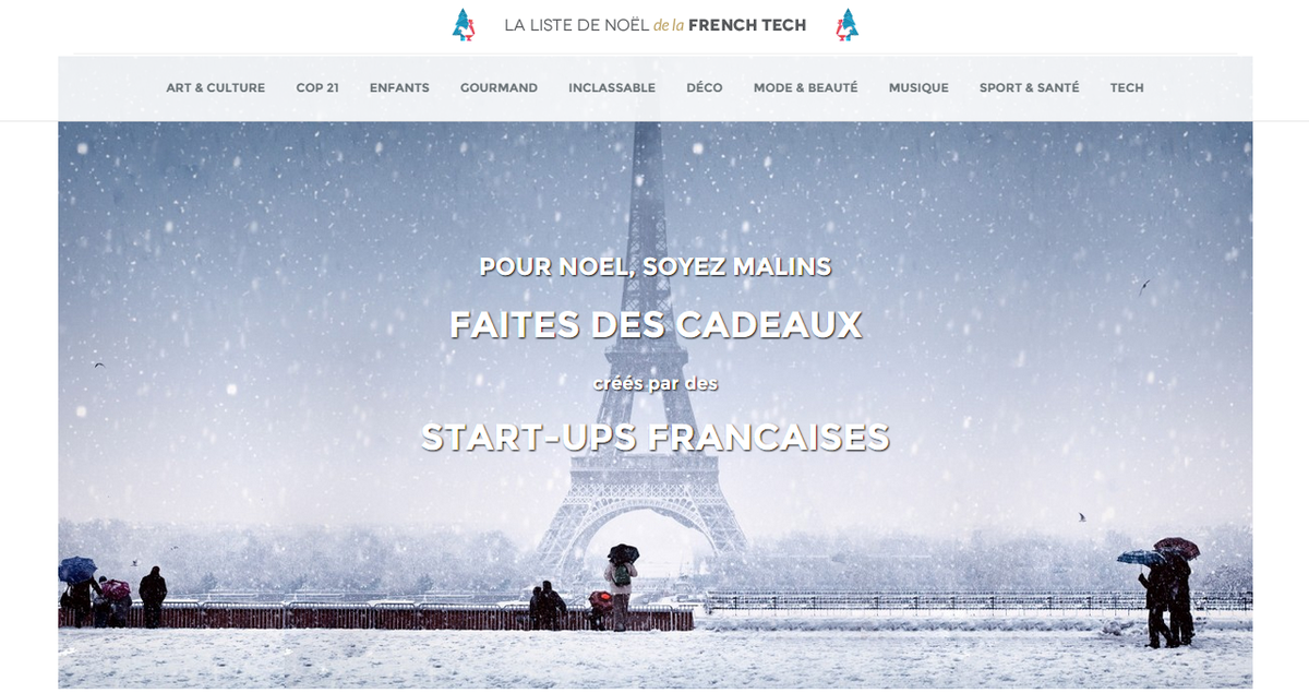 TinoLegrain's tweet photo. Génial ce site.. Des idées de cadeaux au top ! Bravo @NoelFrenchTech :) #Noël #FrenchTech > https://t.co/lKdEKfy35Y https://t.co/YFGOF6NR6s