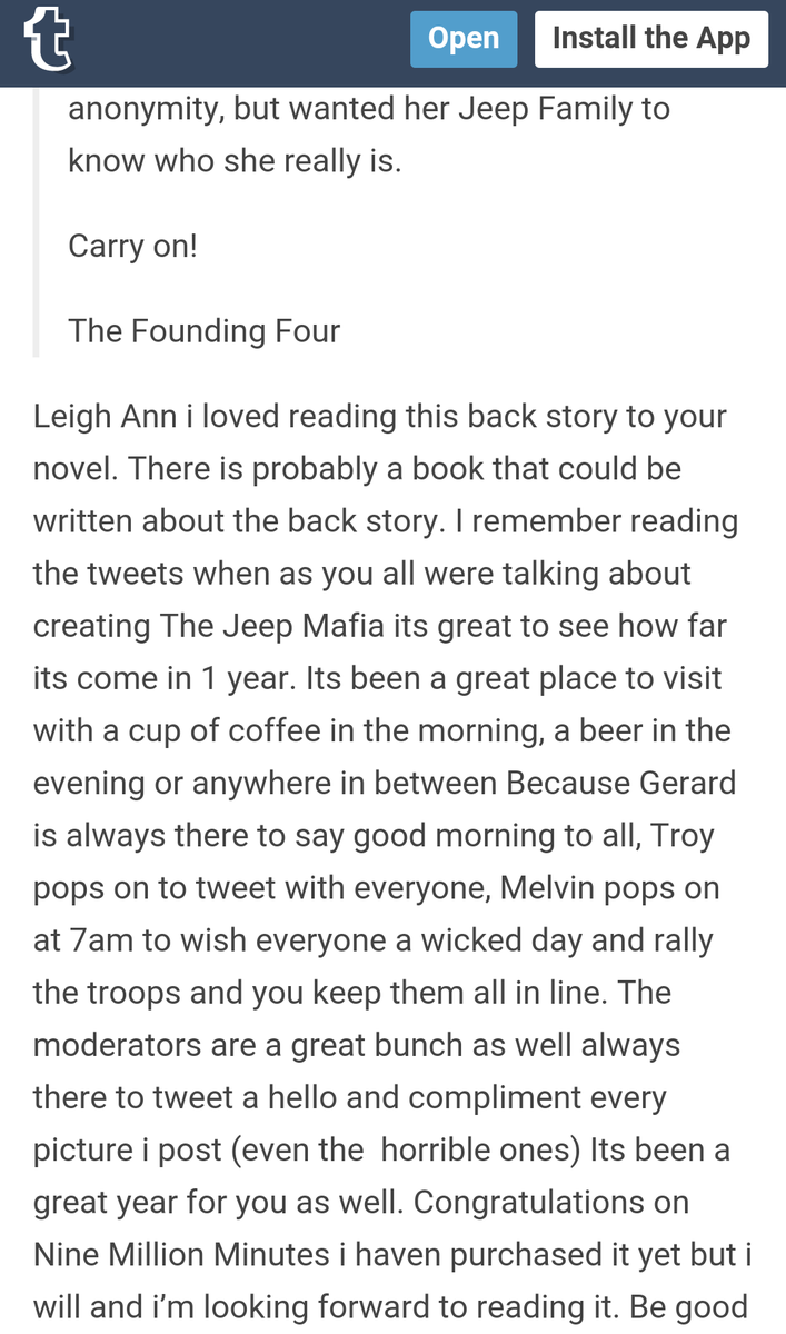 THEJeepMafia's tweet photo. We also have a #jeepblog visit our Tumblr page . Contribute let us know your #Jeeppinion @KurtsOIIIIIIIO blogs too https://t.co/L0E8yHjvQX