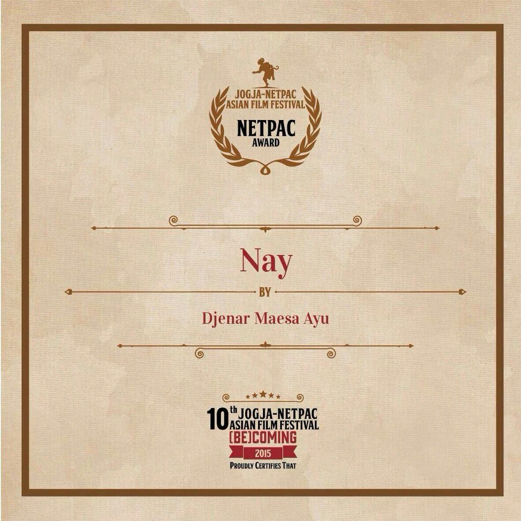 3.Terimakasih <a href="/JAFFJogja/">Jogja-NETPAC Asian Film Festival</a> komite seleksi &amp; dewan juri,sudah berkenan mendengar suara yang tak mampu berbunyi #FilmNay