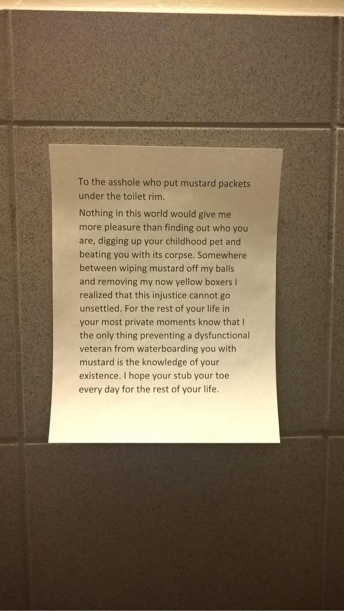 FunnyPicsDepot's tweet photo. "Saw this in a stall on campus" https://t.co/hbcmJI8BJu