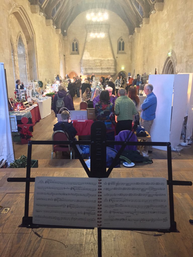 QuintetCoch's tweet photo. Diwrnod hwyl yn chwara carolau yn y Coleg Atlantic, Llanilltud Fawr, i fair Nadolig. https://t.co/DbBKZ2WJQK