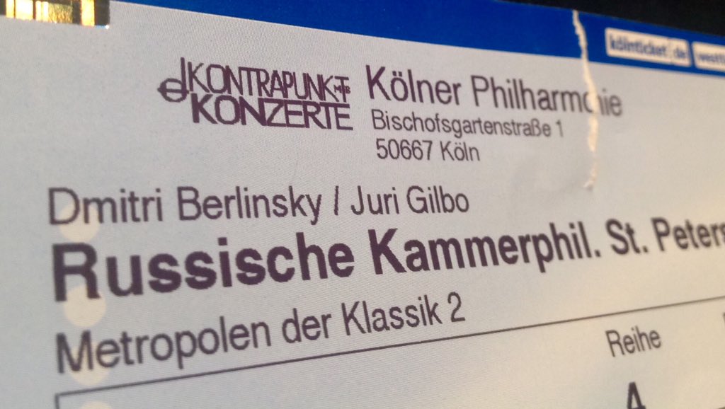 KlausW_Pohlmann's tweet photo. Heute ein Ohrenschmaus. #Mozart #Beethoven #MendelssohnBartholdy @koelnmusik mit @DmitriBerlinsky  @StPetersburgNY https://t.co/SvylKhpKls