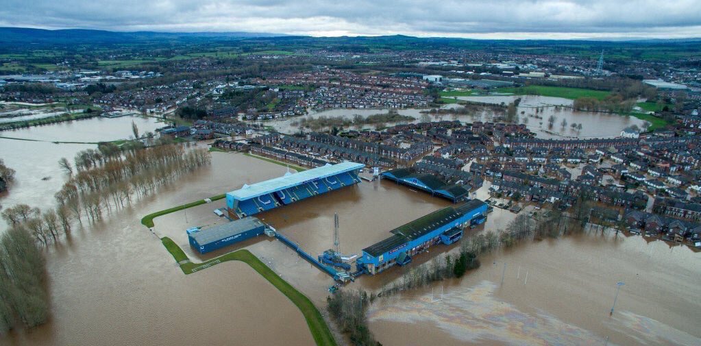 TNLdotcom's tweet photo. Carlisle United's Brunton Park looks a bit water logged this afternoon… https://t.co/FUZHXmYQ1Y