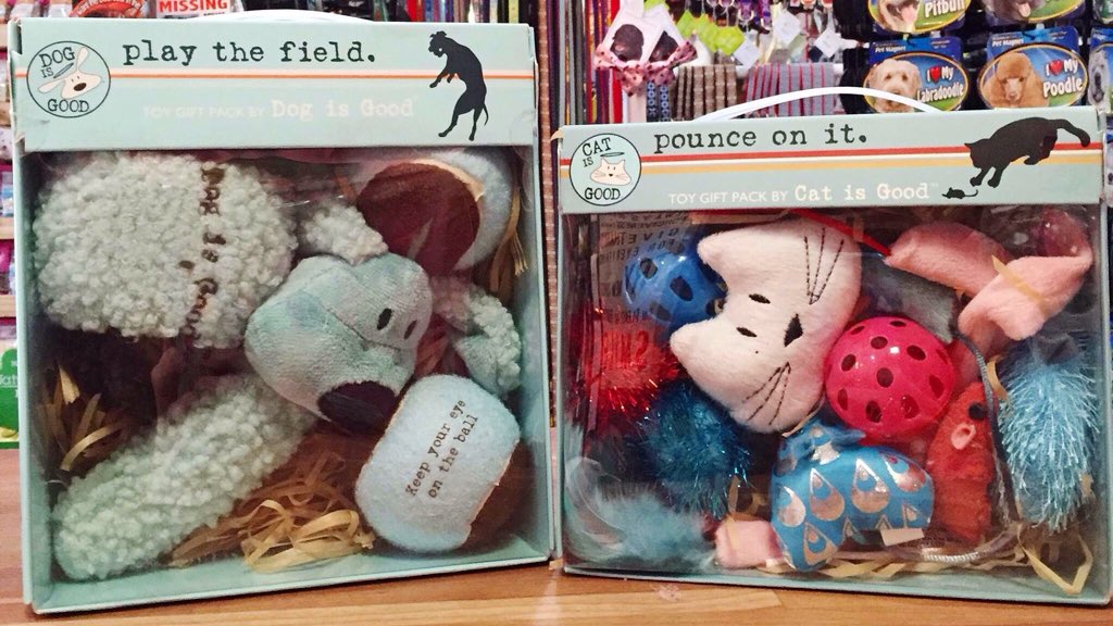 WoofGangSav's tweet photo. @dogisgood and @cat_is_good gift sets make paw-sitively purrfect stocking stuffers for your furry friends! https://t.co/kxJlu5FUo7