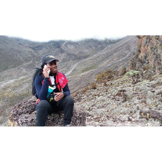 Officialgboahtv's tweet photo. @RemiAbere proudly repping the Airtel Network on Mount Kilimanjaro #Climbwithremi #ClimbForIDPs #AirtelNigeria https://t.co/W77lv3P4nD