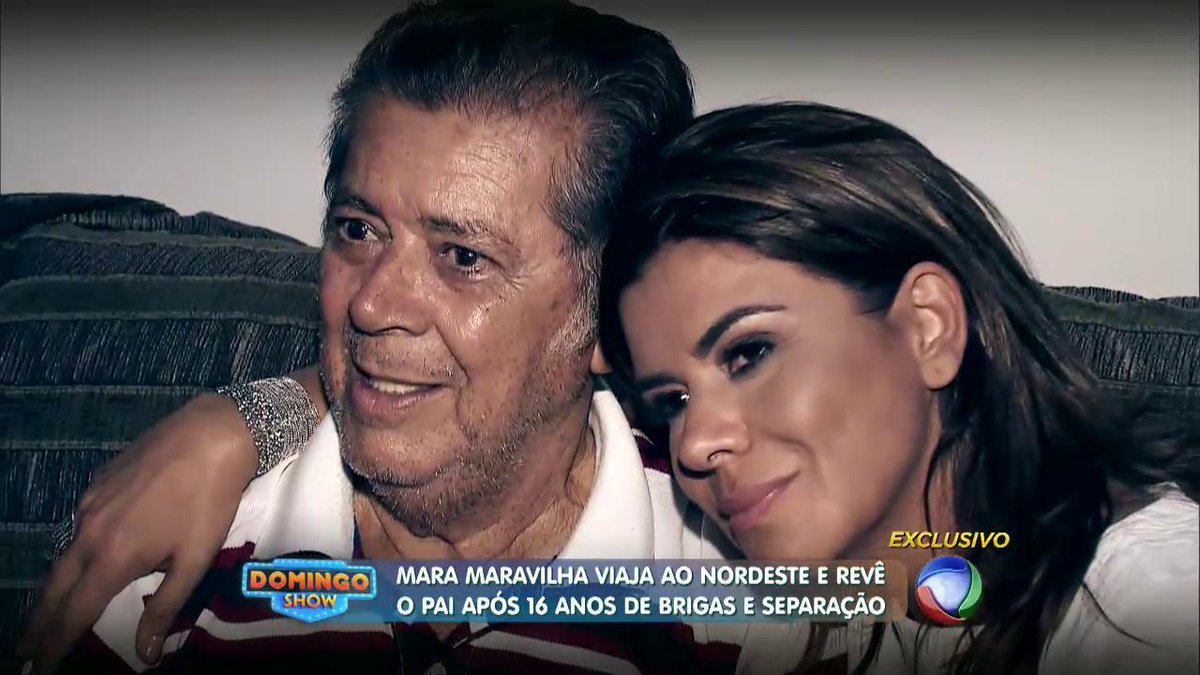 domingo_record's tweet photo. Pai e filha juntos de novo depois de 16 anos! #MaraNoDomingoShow https://t.co/I1vGQeJlcT