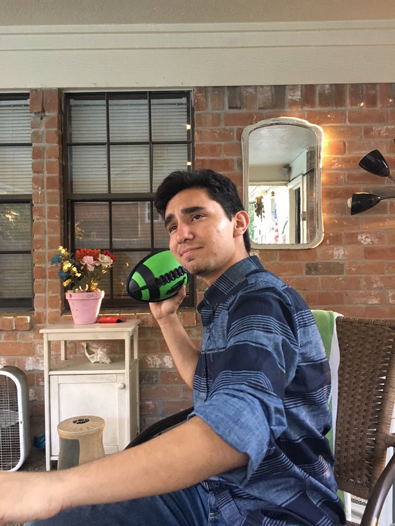 XavierforPres's tweet photo. Future president Xavier loves spending his Sunday's watching and playing the great American sport. What a family man https://t.co/3zyxIHIIFM