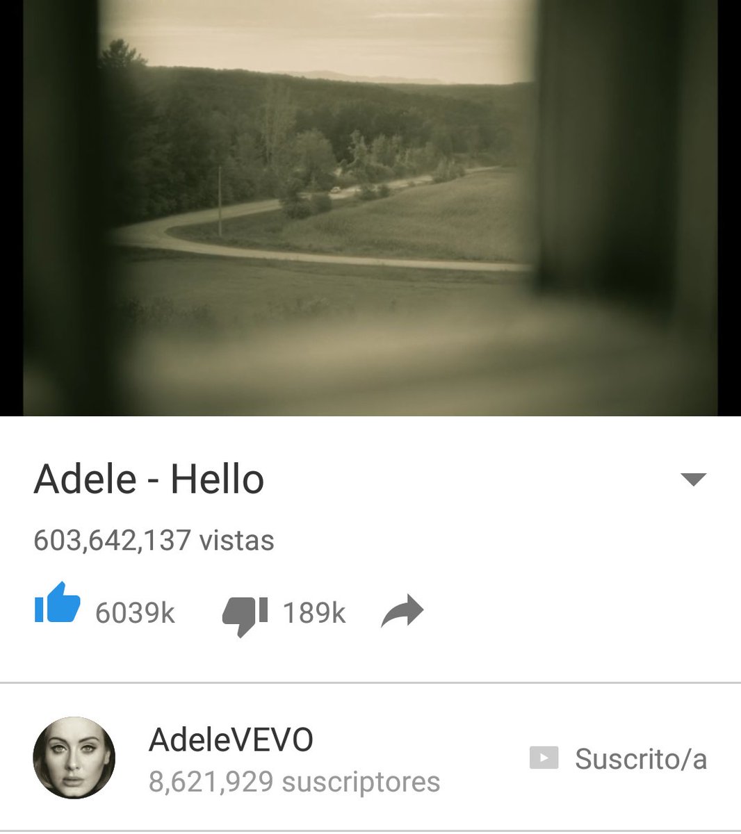 mx_adele's tweet image. El video de #Hello ya cuenta con más de 600 millones de reproducciones y más de 6 mil likes en #YouTube 🎉 #Adele