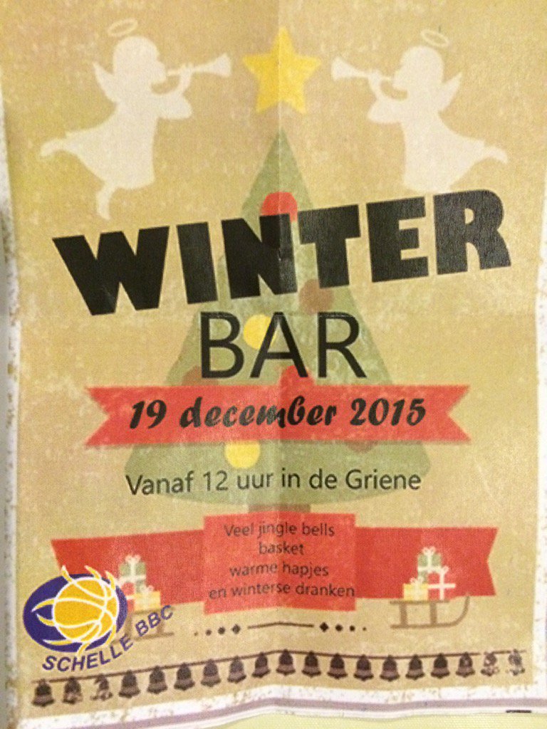 Schelle_BBC's tweet photo. Hou 19/12 alvast vrij in je agenda! #winterbar #schellebbc @degriene vanaf 12:00uur welkom! https://t.co/ZiOaqddoZL