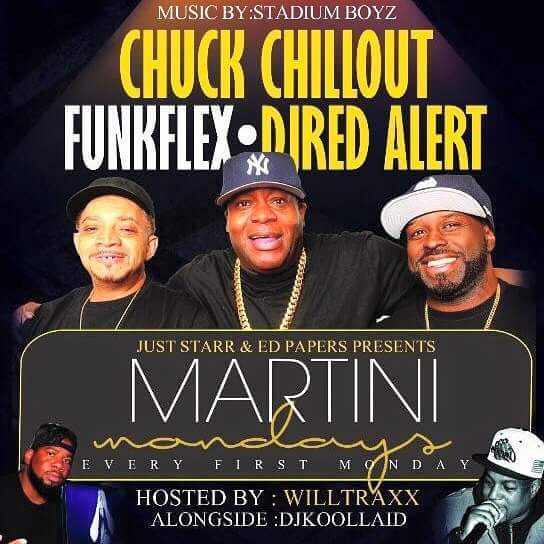 MONDAY DEC.7TH STADIUM BOYZ AT MARTINI MONDAYS OZE TAVERN HOSTED BY WILLTRAXX 6PM TIL 2AM