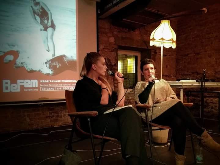BeFemCentar's tweet photo. Sjajne @magdajanjic i @Jovanana  o ulozi žena u kantri muzici :) #BeFem2015 https://t.co/czlQclgjFM