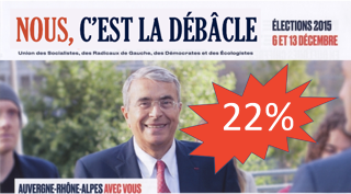 PapyQueyranne's tweet photo. Bon, finalement voici ma dernière affiche. La #Débâcle ça m'inspire. #ElectionsAURA #Regionales2015 #Queyranne https://t.co/T4kvWXAoFk
