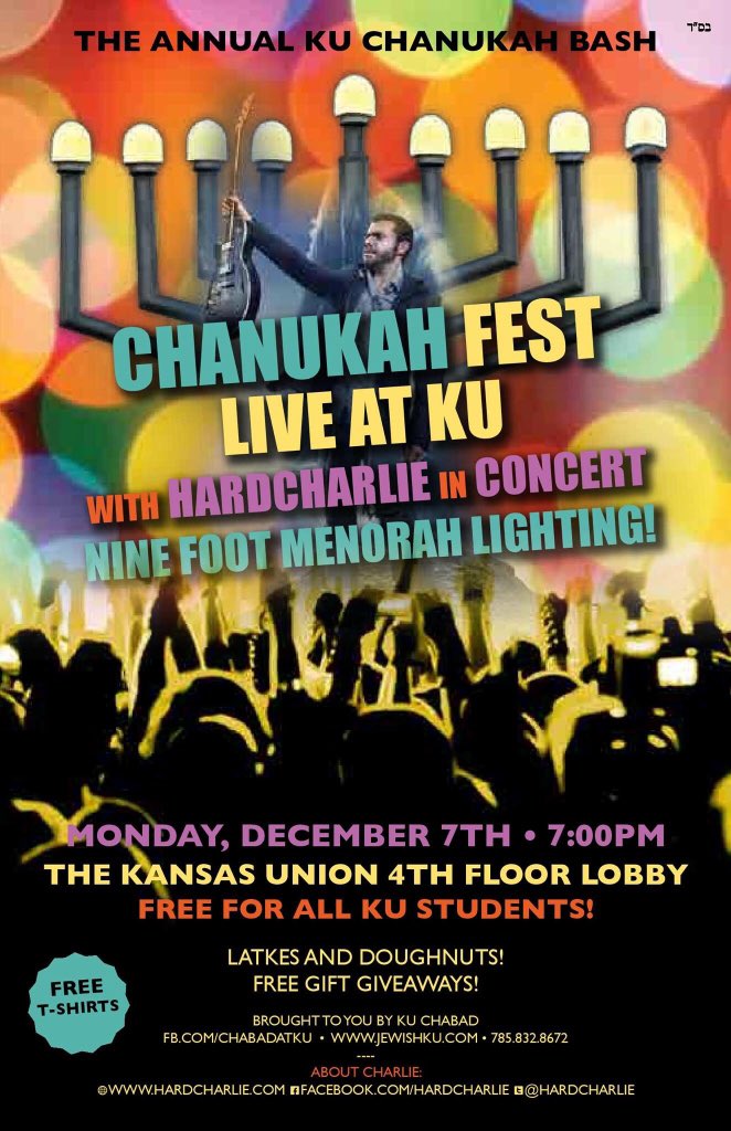 kuChabad's tweet photo. Tomorrow night at the Union! Can't wait to celebrate Chanukkah with my fellow Jewhawks! https://t.co/aNYqe6AeKp