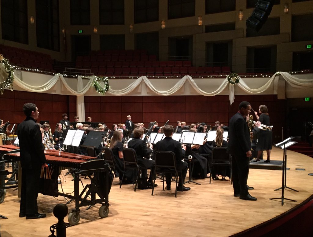 PizitzBand's tweet photo. Pizitz Symphonic Band performing on stage at the Alys Stephens Center for UAB Honor Band last Friday. https://t.co/Xxkwz6JEWY