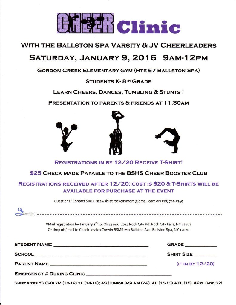 Calling all future BSpa Cheerleaders!!!!