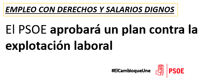 monteroraya's tweet image. El #PSOE aprobará un plan contra la explotación laboral. #ObjetivoDebateEconomía @PSOE