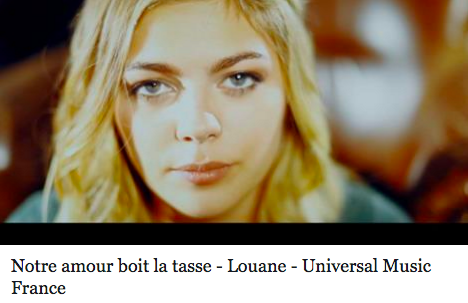 MarieJo_B's tweet photo. Découvrez la nouvelle vidéo de @louane pour l'extrait « Notre amour boit la tasse »! ✨ 👉 https://t.co/GNf7jQYrQn https://t.co/6t5DdFJCSA
