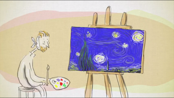 openculture's tweet image. The Unexpected Math Behind Van Gogh’s “Starry Night” goo.gl/J8vcVQ