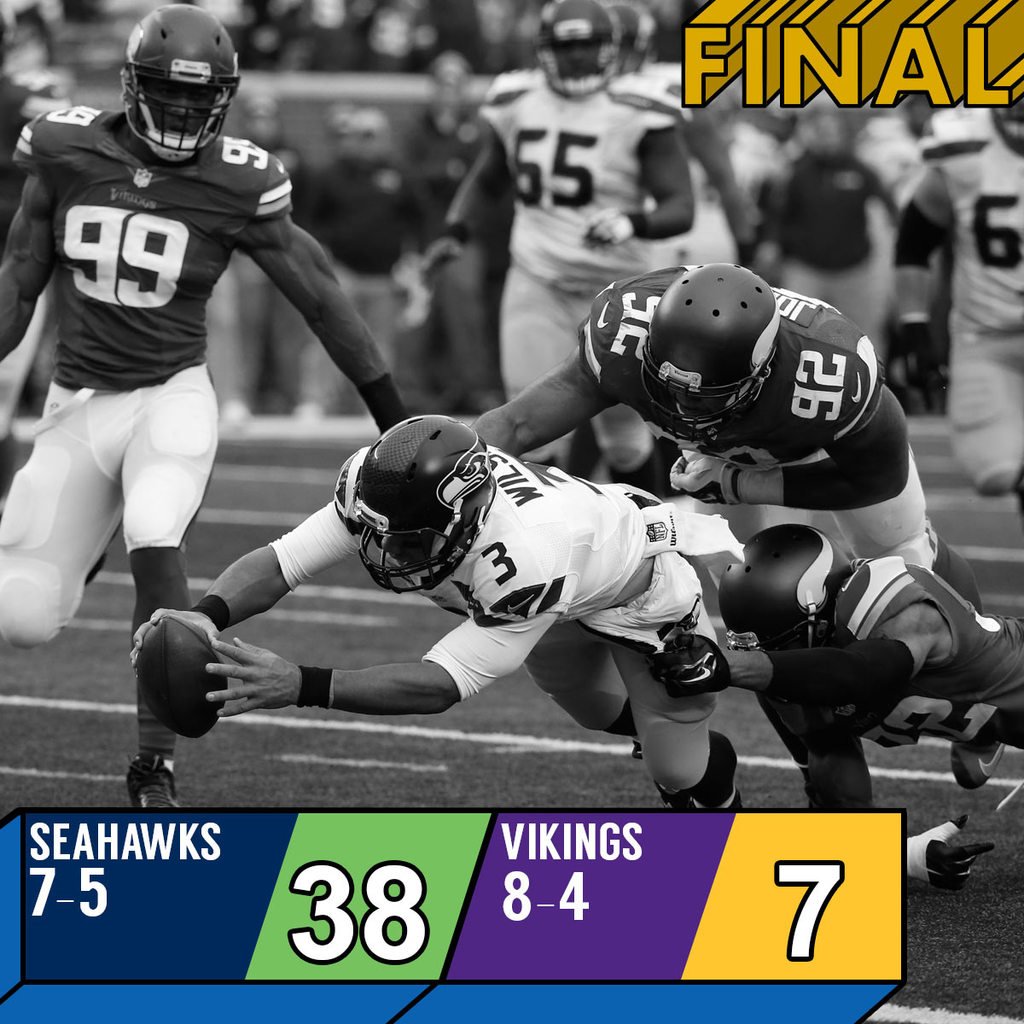 NFL's tweet image. FINAL: The Seahawks are coming... #SEAvsMIN